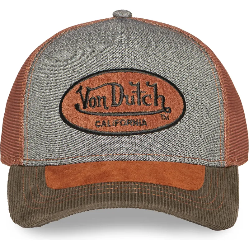 gra-och-brun-trucker-keps-shield01-fran-von-dutch