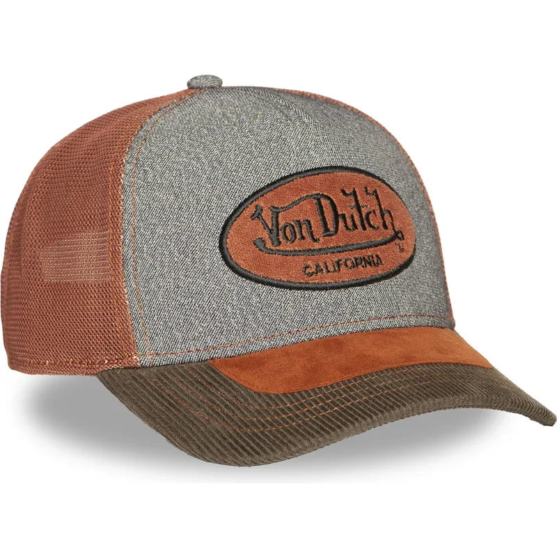 von-dutch-graue-und-braune-trucker-kappe-shield01