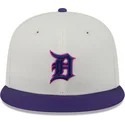 cappello-piatto-beige-e-viola-regolabile-59fifty-clr-dvlp-dei-detroit-tigers-mlb-di-new-era