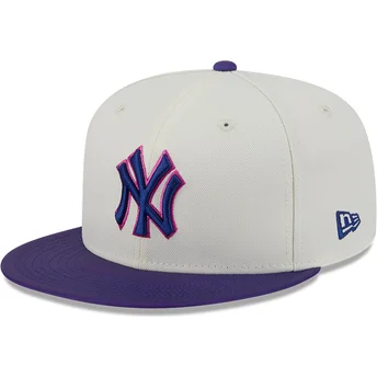Beige och lila platt keps justerad 59FIFTY CLR DVLP New York Yankees MLB från New Era