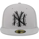 casquette-plate-grise-ajustee-59fifty-cracked-new-york-yankees-mlb-new-era