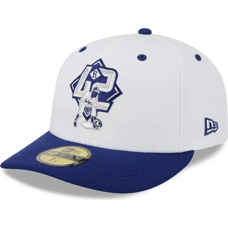 59fifty-new-era-brooklyn-dodgers-mlb-spieler-jackie-robinson-weisse-und-blaue-gebogene-kappe