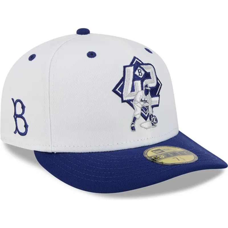 59fifty-new-era-brooklyn-dodgers-mlb-spieler-jackie-robinson-weisse-und-blaue-gebogene-kappe