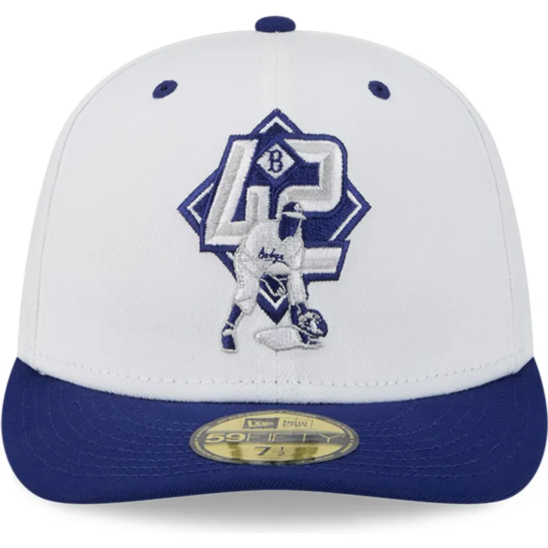 59fifty-new-era-brooklyn-dodgers-mlb-spieler-jackie-robinson-weisse-und-blaue-gebogene-kappe