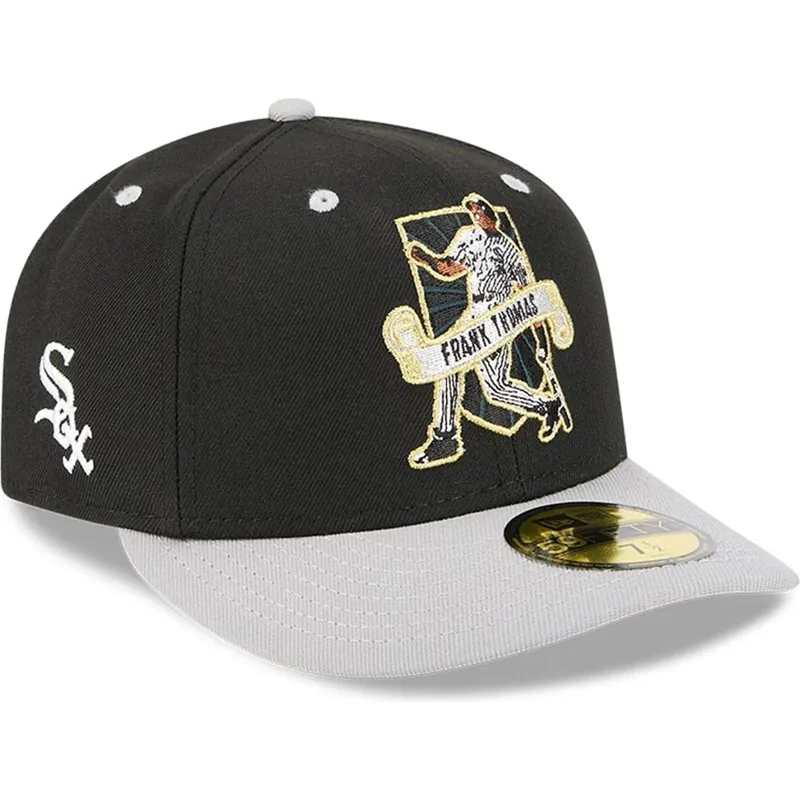 schwarz-graue-gebogene-kappe-59fifty-player-frank-thomas-chicago-white-sox-mlb-von-new-era
