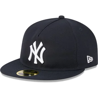 Șepci plată bleumarin fitted 59FIFTY Retro Crown A Frame Easy de New York Yankees MLB de New Era