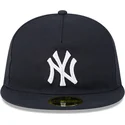 casquette-plate-bleue-marine-ajustee-59fifty-retro-crown-a-frame-easy-new-york-yankees-mlb-new-era