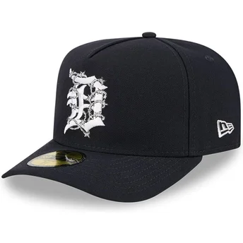 New Era Curved Brim 59FIFTY A Frame Wired Detroit Tigers MLB Navy Blue Fitted Cap
