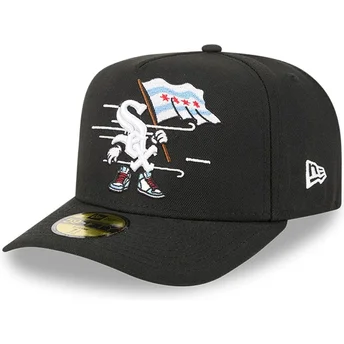 Casquette courbée noire ajustée 59FIFTY A Frame Cartoon Chicago White Sox MLB New Era
