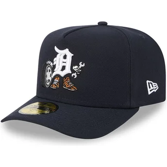 Casquette courbée bleue marine ajustée 59FIFTY A Frame Cartoon Detroit Tigers MLB New Era