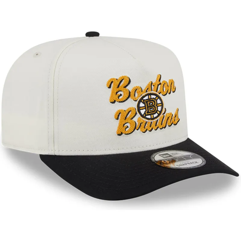 beige-und-schwarze-snapback-kappe-9fifty-a-frame-chainstitch-der-boston-bruins-nhl-von-new-era