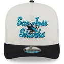 beige-och-svart-bojd-keps-snapback-9fifty-a-frame-chainstitch-san-jose-sharks-nhl-fran-new-era