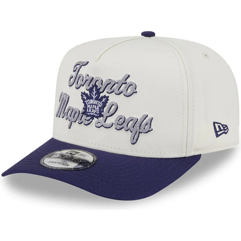 epci-curbata-bej-snapback-9fifty-a-frame-chainstitch-de-toronto-maple-leafs-nhl-de-new-era
