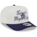 toronto-maple-leafs-nhl-new-era-9fifty-a-frame-chainstitch-beige-och-violett-snapbackkurvkeps