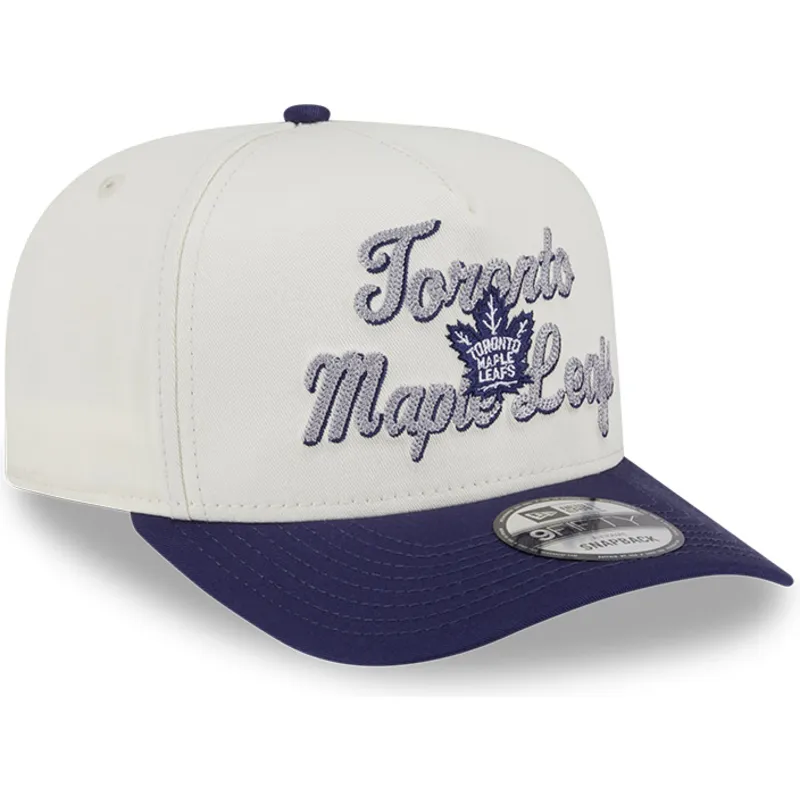 epci-curbata-bej-snapback-9fifty-a-frame-chainstitch-de-toronto-maple-leafs-nhl-de-new-era