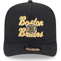 cappellino-nero-con-visiera-curva-snapback-9fifty-a-frame-chainstitch-dei-boston-bruins-nhl-di-new-era