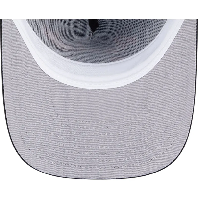 anaheim-ducks-nhl-9fifty-a-frame-chainstitch-schwarze-snapback-kappe-mit-gebogenem-schirm-von-new-era