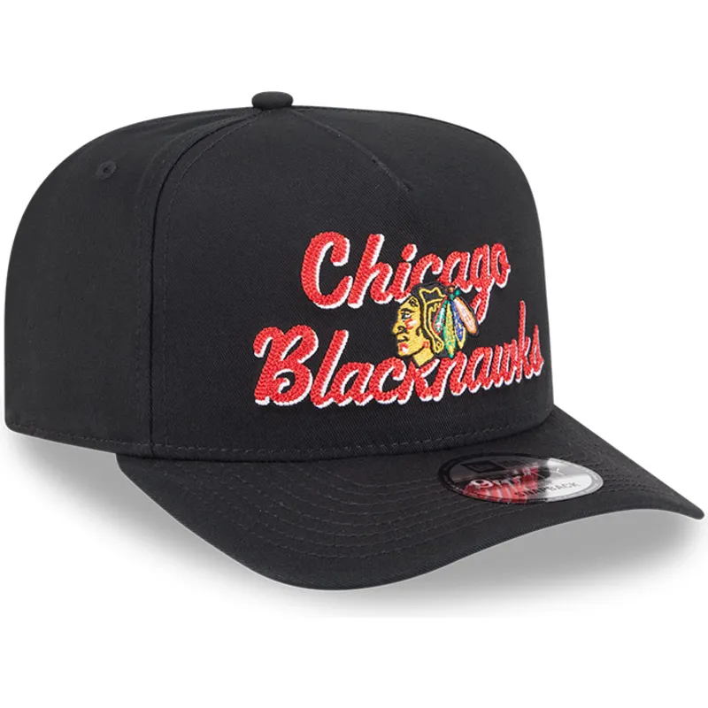schwarze-gebogene-snapback-kappe-9fifty-a-frame-chainstitch-der-chicago-blackhawks-nhl-von-new-era