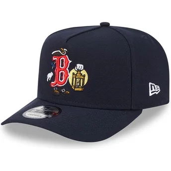 Casquette courbée bleue marine snapback 9FIFTY A Frame Cartoon Boston Red Sox MLB New Era