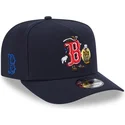 casquette-courbee-bleue-marine-snapback-9fifty-a-frame-cartoon-boston-red-sox-mlb-new-era