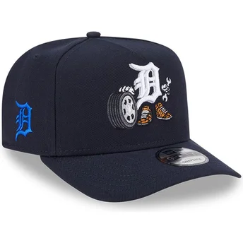 Casquette courbée bleue marine snapback 9FIFTY A Frame Cartoon Detroit Tigers MLB New Era