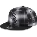 epci-plata-negru-snapback-9fifty-retro-crown-plaid-de-chicago-white-sox-mlb-de-new-era