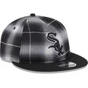 svart-platt-snapback-keps-9fifty-retro-crown-plaid-fran-chicago-white-sox-mlb-av-new-era
