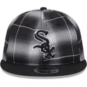epci-plata-negru-snapback-9fifty-retro-crown-plaid-de-chicago-white-sox-mlb-de-new-era