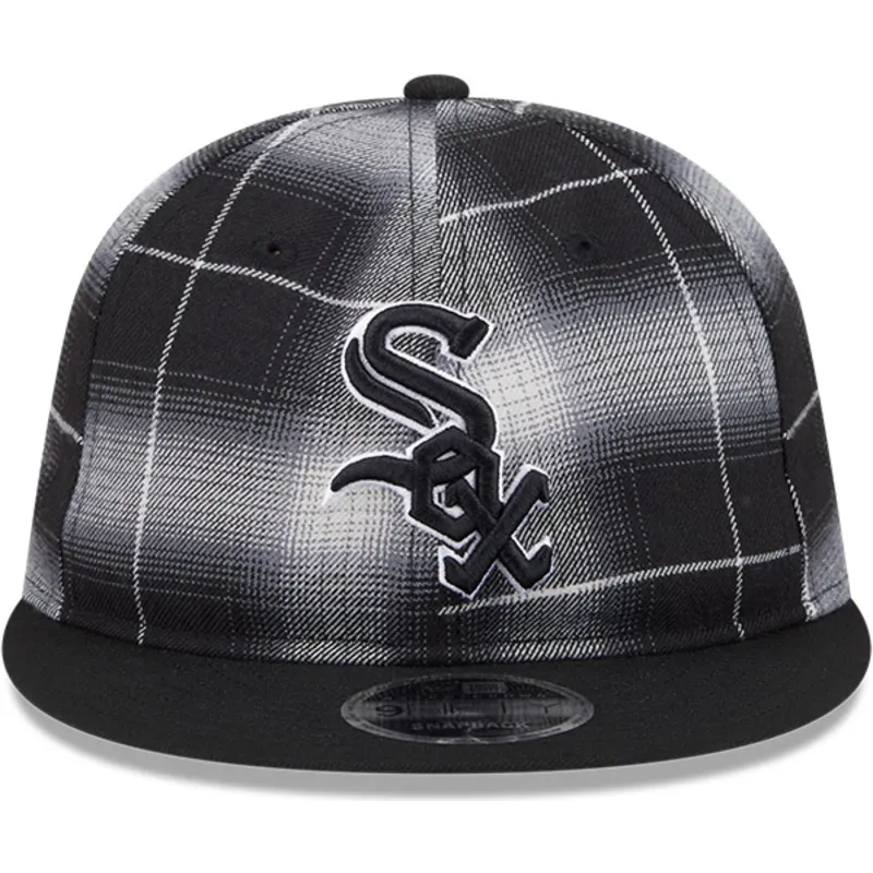 svart-platt-snapback-keps-9fifty-retro-crown-plaid-fran-chicago-white-sox-mlb-av-new-era