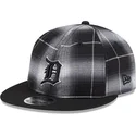 schwarze-snapback-kappe-9fifty-retro-crown-plaid-der-detroit-tigers-mlb-von-new-era