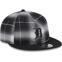 cappello-piatto-nero-snapback-9fifty-retro-crown-plaid-dei-detroit-tigers-mlb-di-new-era