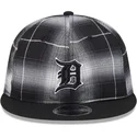 schwarze-flache-snapback-kappe-9fifty-retro-crown-plaid-der-detroit-tigers-mlb-von-new-era