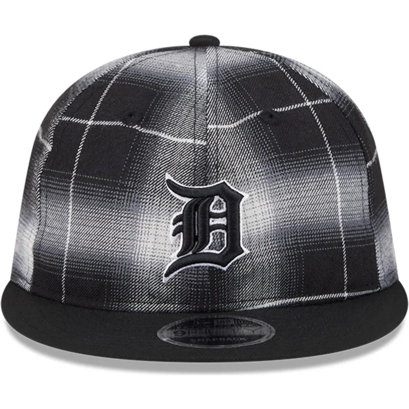 schwarze-snapback-kappe-9fifty-retro-crown-plaid-der-detroit-tigers-mlb-von-new-era
