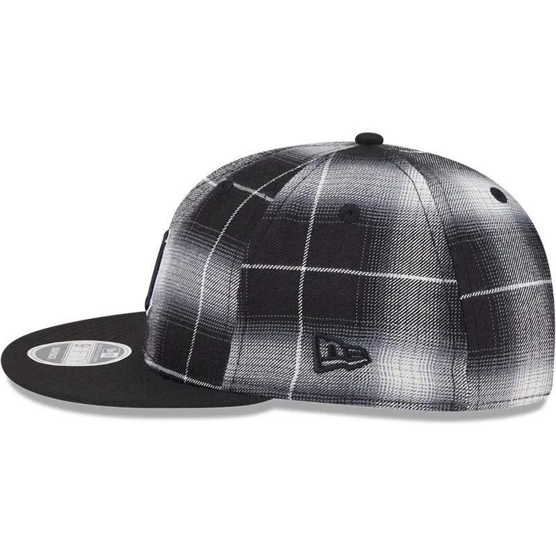 svart-platt-snapback-keps-9fifty-retro-crown-plaid-fran-detroit-tigers-mlb-av-new-era