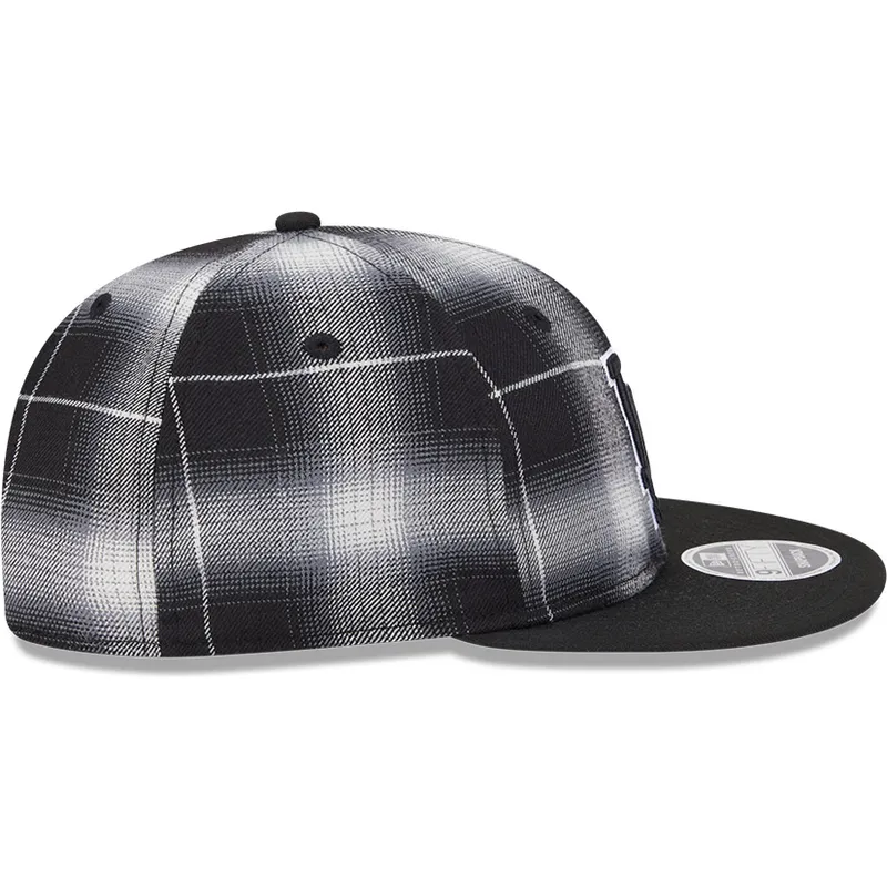 cappello-nero-snapback-9fifty-retro-crown-plaid-dei-los-angeles-dodgers-mlb-di-new-era