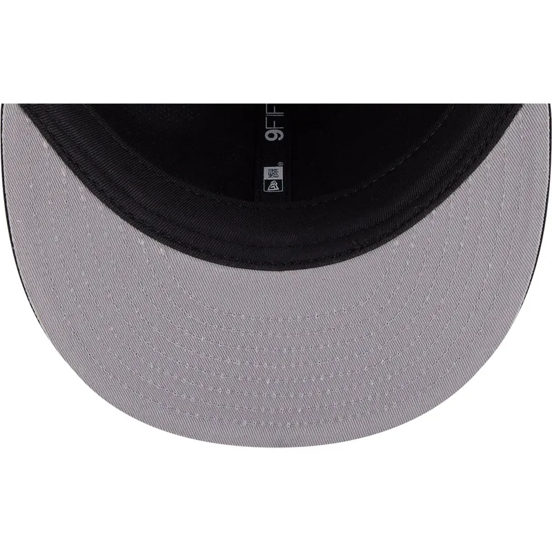 cappello-piatto-nero-snapback-9fifty-retro-crown-plaid-dei-los-angeles-dodgers-mlb-di-new-era