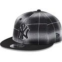 new-era-mlb-new-york-yankees-9fifty-retro-crown-plaid-snapback-kappe-in-schwarz