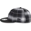 cappello-piatto-nero-snapback-9fifty-retro-crown-plaid-dei-new-york-yankees-mlb-di-new-era