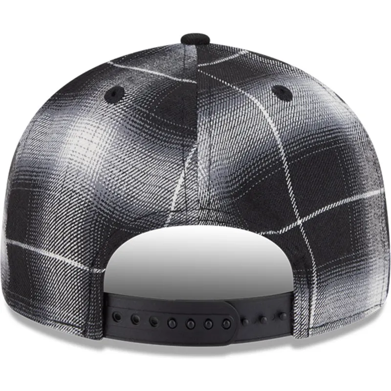 cappellino-piatto-nero-snapback-9fifty-retro-crown-plaid-dei-new-york-yankees-mlb-di-new-era