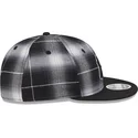 cappello-piatto-nero-snapback-9fifty-retro-crown-plaid-dei-new-york-yankees-mlb-di-new-era