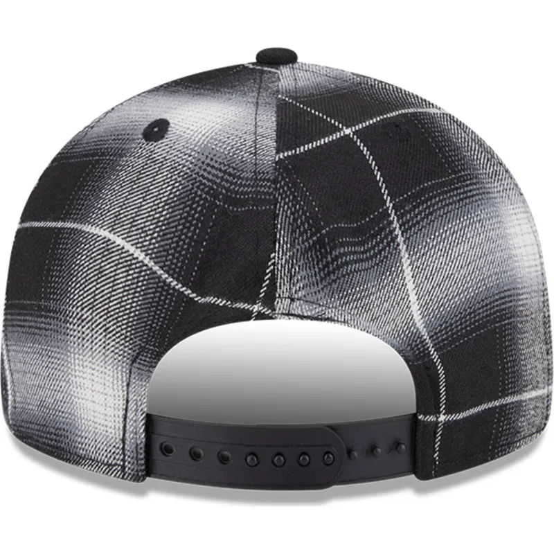cappellino-nero-snapback-9fifty-retro-crown-plaid-degli-oakland-athletics-mlb-di-new-era