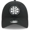 casquette-courbee-noire-ajustable-9twenty-stamp-boston-bruins-nhl-new-era