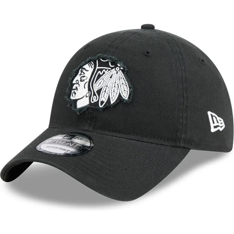 cappellino-curvo-nero-regolabile-9twenty-stamp-dei-chicago-blackhawks-nhl-di-new-era