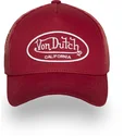casquette-trucker-rouge-ajustable-lof-b38-von-dutch