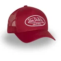 casquette-trucker-rouge-ajustable-lof-b38-von-dutch
