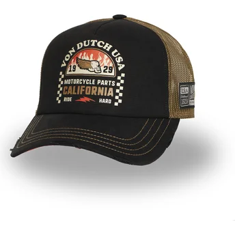 Șepci curbată camionagiu negru snapback CREW25 de Von Dutch