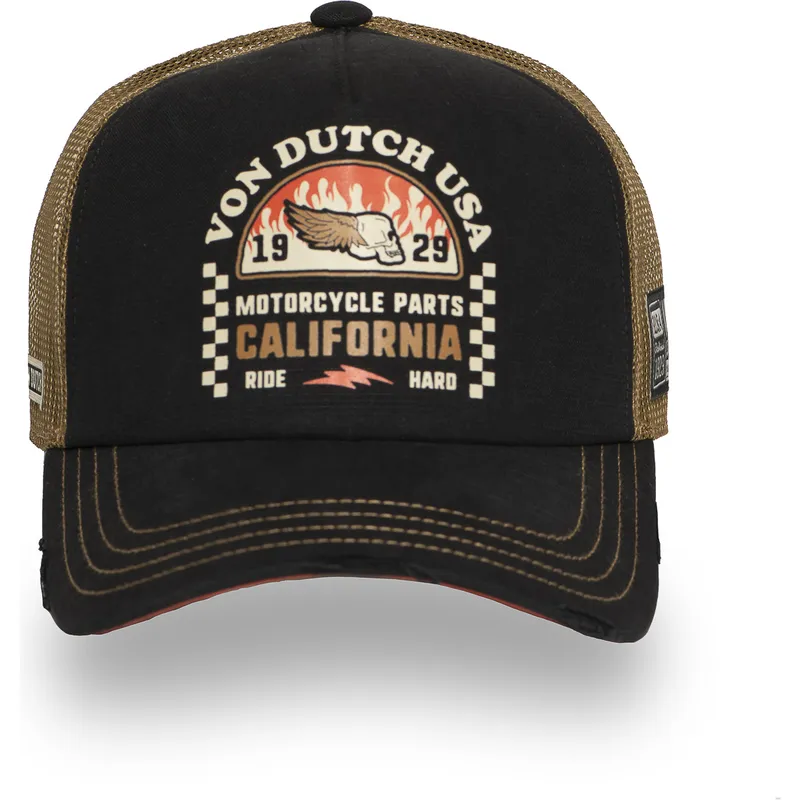 von-dutch-schwarze-und-braune-trucker-kappe-crew25