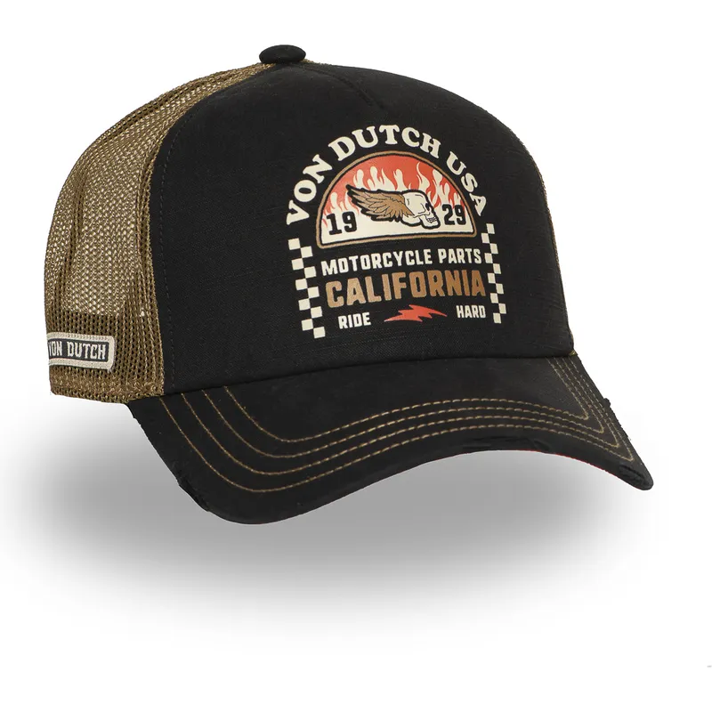 cappellino-trucker-nero-e-marrone-crew25-di-von-dutch