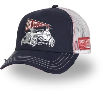 Czapka trucker granatowo-biała CREW26 od Von Dutch