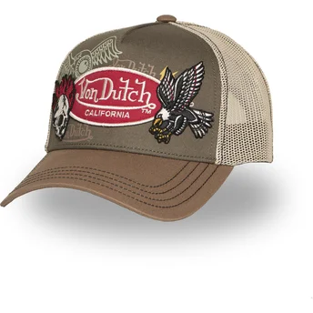 Brązowa czapka trucker PATCHES12 od Von Dutch